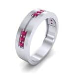 Pave Node Ruby Ring (0.27 CTW) Perspective View