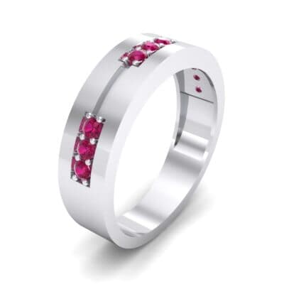 Pave Node Ruby Ring (0.27 CTW) Perspective View