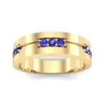 Pave Node Blue Sapphire Ring (0.27 CTW) Top Dynamic View