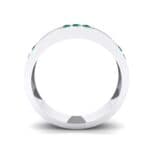 Pave Node Emerald Ring (0.27 CTW) Side View