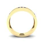 Pave Node Blue Sapphire Ring (0.27 CTW) Side View