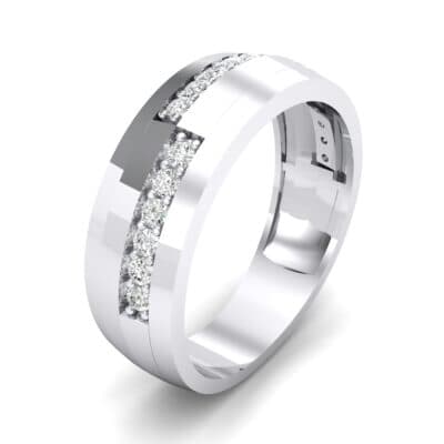 Pave Blocks Crystal Ring (0.36 CTW) Perspective View