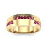 Pave Blocks Ruby Ring (0.36 CTW) Top Dynamic View