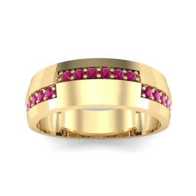 Pave Blocks Ruby Ring (0.36 CTW) Top Dynamic View