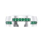 Pave Blocks Emerald Ring (0.36 CTW) Top Flat View