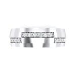 Pave Blocks Crystal Ring (0.36 CTW) Top Flat View
