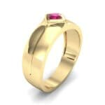 Wide Compass Solitaire Ruby Ring (0.25 CTW) Perspective View