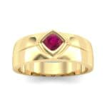 Wide Compass Solitaire Ruby Ring (0.25 CTW) Top Dynamic View