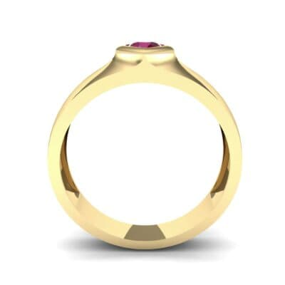 Wide Compass Solitaire Ruby Ring (0.25 CTW) Side View