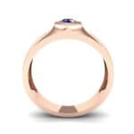 Wide Compass Solitaire Blue Sapphire Ring (0.25 CTW) Side View