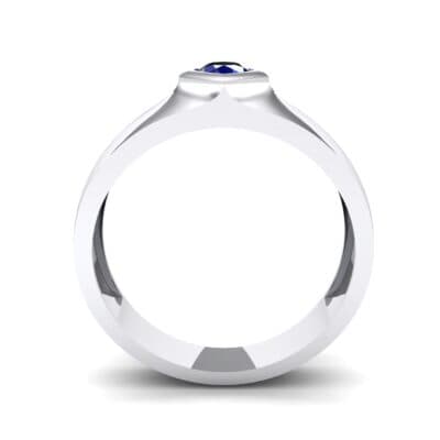 Wide Compass Solitaire Blue Sapphire Ring (0.25 CTW) Side View