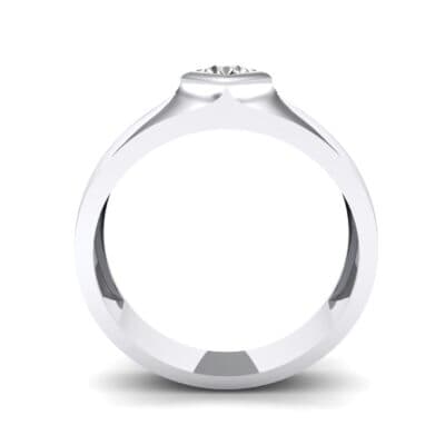 Wide Compass Solitaire Crystal Ring (0.25 CTW) Side View