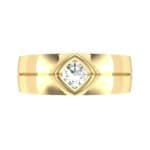Wide Compass Solitaire Diamond Ring (0.25 CTW) Top Flat View