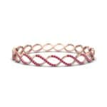 Pave Eternity Ruby Bangle (2.85 CTW) Perspective View