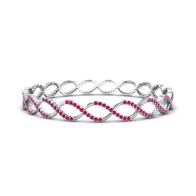 Pave Eternity Ruby Bangle (2.85 CTW) Perspective View