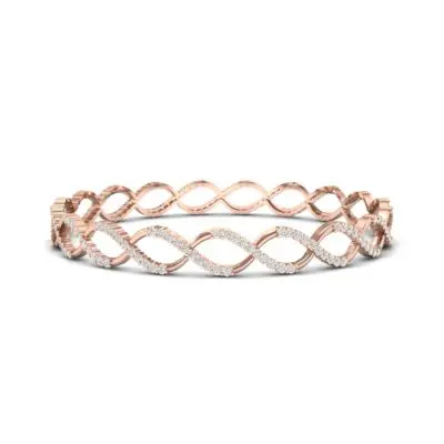 Pave Eternity Diamond Bangle (2.85 CTW) Perspective View