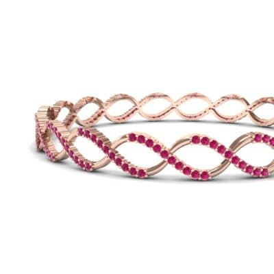 Pave Eternity Ruby Bangle (2.85 CTW) Top Dynamic View