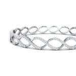 Pave Eternity Crystal Bangle (2.85 CTW) Top Dynamic View