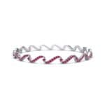 Pave Tidal Ruby Bangle (1.91 CTW) Perspective View