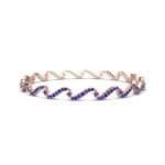 Pave Tidal Blue Sapphire Bangle (1.91 CTW) Perspective View