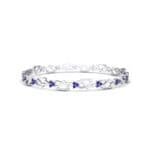 Jeweled Ivy Blue Sapphire Bangle (0.78 CTW) Perspective View