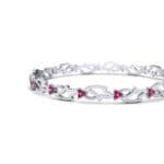 Jeweled Ivy Ruby Bangle (0.78 CTW) Top Dynamic View