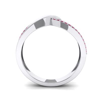 Pave Edge Peak Ruby Ring (0.13 CTW) Side View