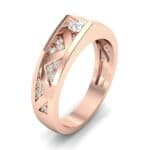 Fine Pave Crevice Diamond Engagement Ring (0.44 CTW) Perspective View