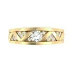 Fine Pave Crevice Diamond Engagement Ring (0.44 CTW) Top Flat View