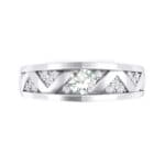 Fine Pave Crevice Diamond Engagement Ring (0.44 CTW) Top Flat View
