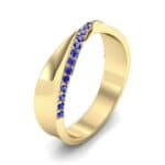 Pave Twist Blue Sapphire Ring (0.14 CTW) Perspective View