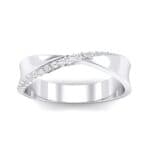 Pave Twist Crystal Ring (0.14 CTW) Top Dynamic View