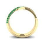 Pave Twist Emerald Ring (0.14 CTW) Side View