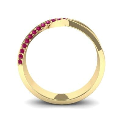 Pave Twist Ruby Ring (0.14 CTW) Side View