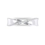 Pave Twist Crystal Ring (0.14 CTW) Top Flat View