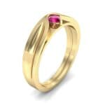 Fluted Ruby Engagement Ring (0.17 CTW) Perspective View