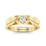 Fluted Diamond Engagement Ring (0.17 CTW) Top Dynamic View