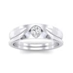 Fluted Crystal Engagement Ring (0.17 CTW) Top Dynamic View
