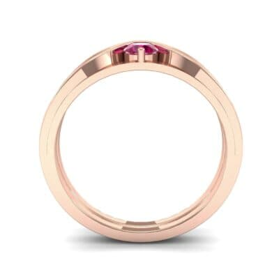 Fluted Ruby Engagement Ring (0.17 CTW) Side View