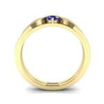Fluted Blue Sapphire Engagement Ring (0.17 CTW) Side View