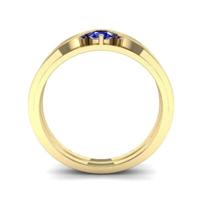 Fluted Blue Sapphire Engagement Ring (0.17 CTW) Side View