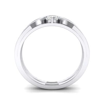 Fluted Diamond Engagement Ring (0.17 CTW) Side View
