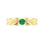 Fluted Emerald Engagement Ring (0.17 CTW) Top Flat View