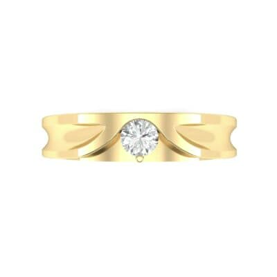 Fluted Diamond Engagement Ring (0.17 CTW) Top Flat View