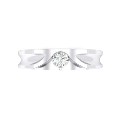 Fluted Crystal Engagement Ring (0.17 CTW) Top Flat View