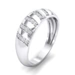 Pave Plume Crystal Ring (0.16 CTW) Perspective View