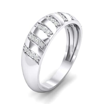 Pave Plume Crystal Ring (0.16 CTW) Perspective View