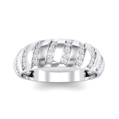 Pave Plume Crystal Ring (0.16 CTW) Top Dynamic View