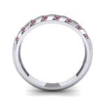 Pave Plume Ruby Ring (0.16 CTW) Side View