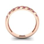 Pave Plume Ruby Ring (0.16 CTW) Side View